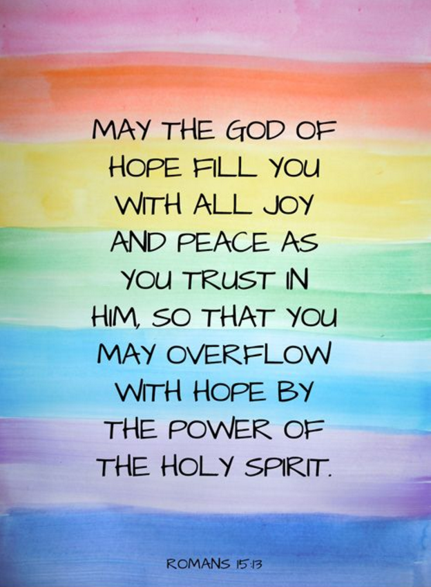May the God of Hope fill you with all Joy and Peace as you Trust in Him so that You may Overflow with Hope by the Power of the Holy Spirit Flourish and Blossom 070 Den Haag pionieren met hoe kerk te zijn in Den Haag